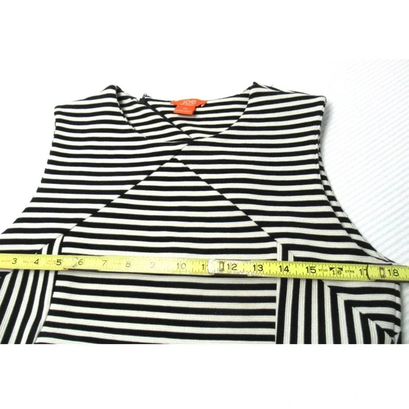 JOE FRESH Fit Flare Dress Black White Stripes Sleeveless Size Large Cotton Blend - Picture 5 of 10